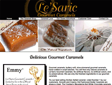 Tablet Screenshot of lesaricgourmetcaramels.com